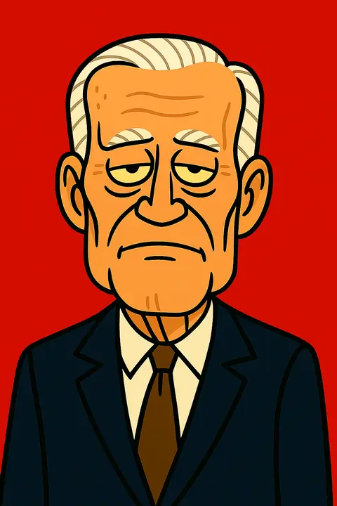 Sleepy Joe, the host, eyelids at half mast